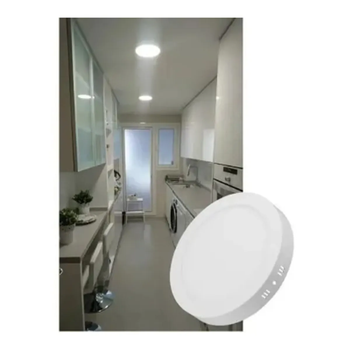 Foco Panel Led Redondo Sobrepuesto 18w Luz Fría, marca GENERICO - Foto 2