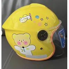 IRM - Casco Abierto Fgn Con Visera Movible Para Niños Amarillo Oso Brillante S