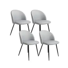 HABITA2 CHILE - Pack 4 Silla de comedor Nordic Lino Black