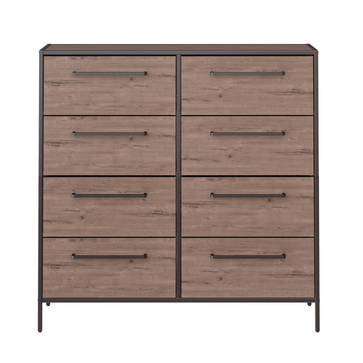 GENERICO - Comoda Ancha de 8 Cajones MDF