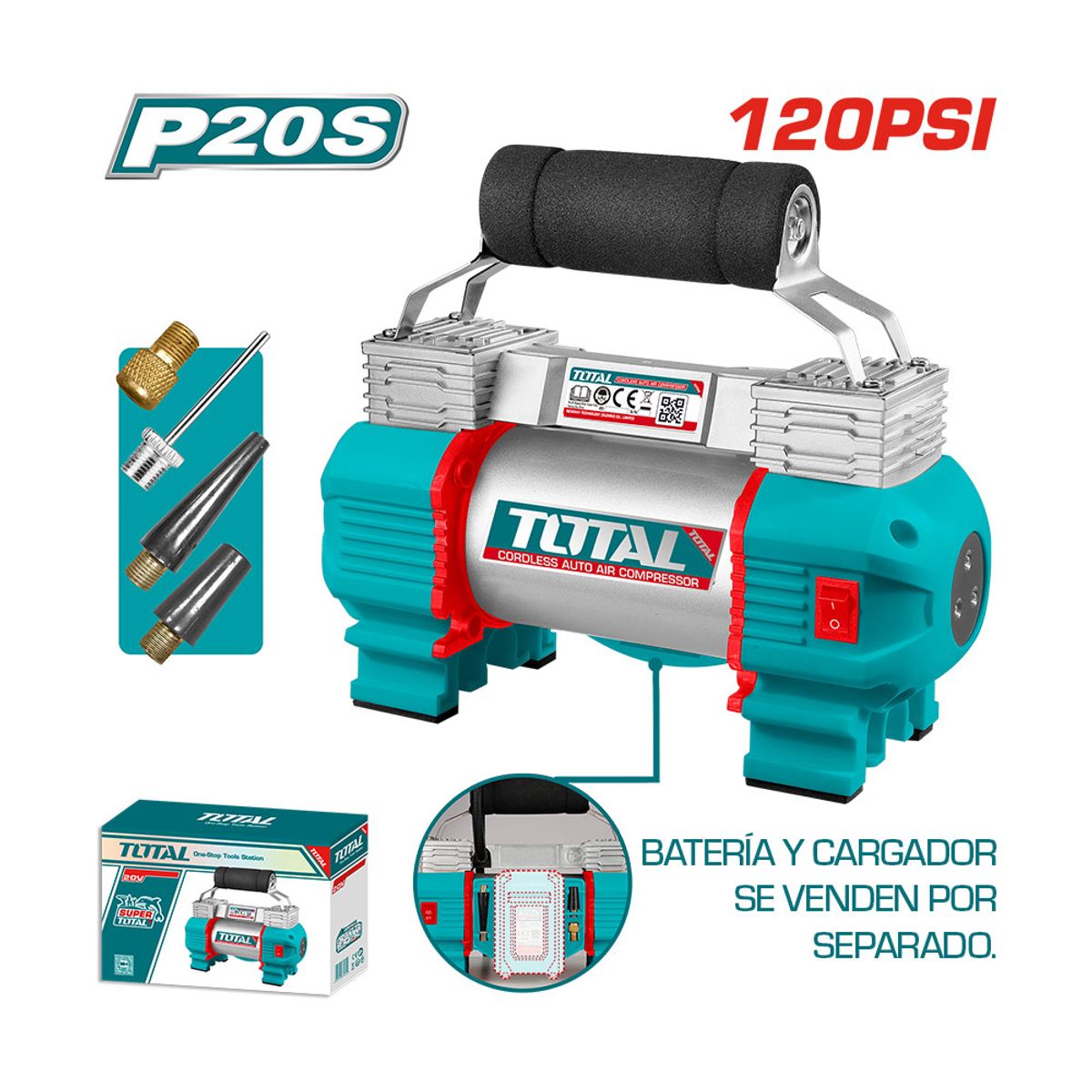 TOTAL TOOLS - Compresor para Auto 20V 120PSI  Total