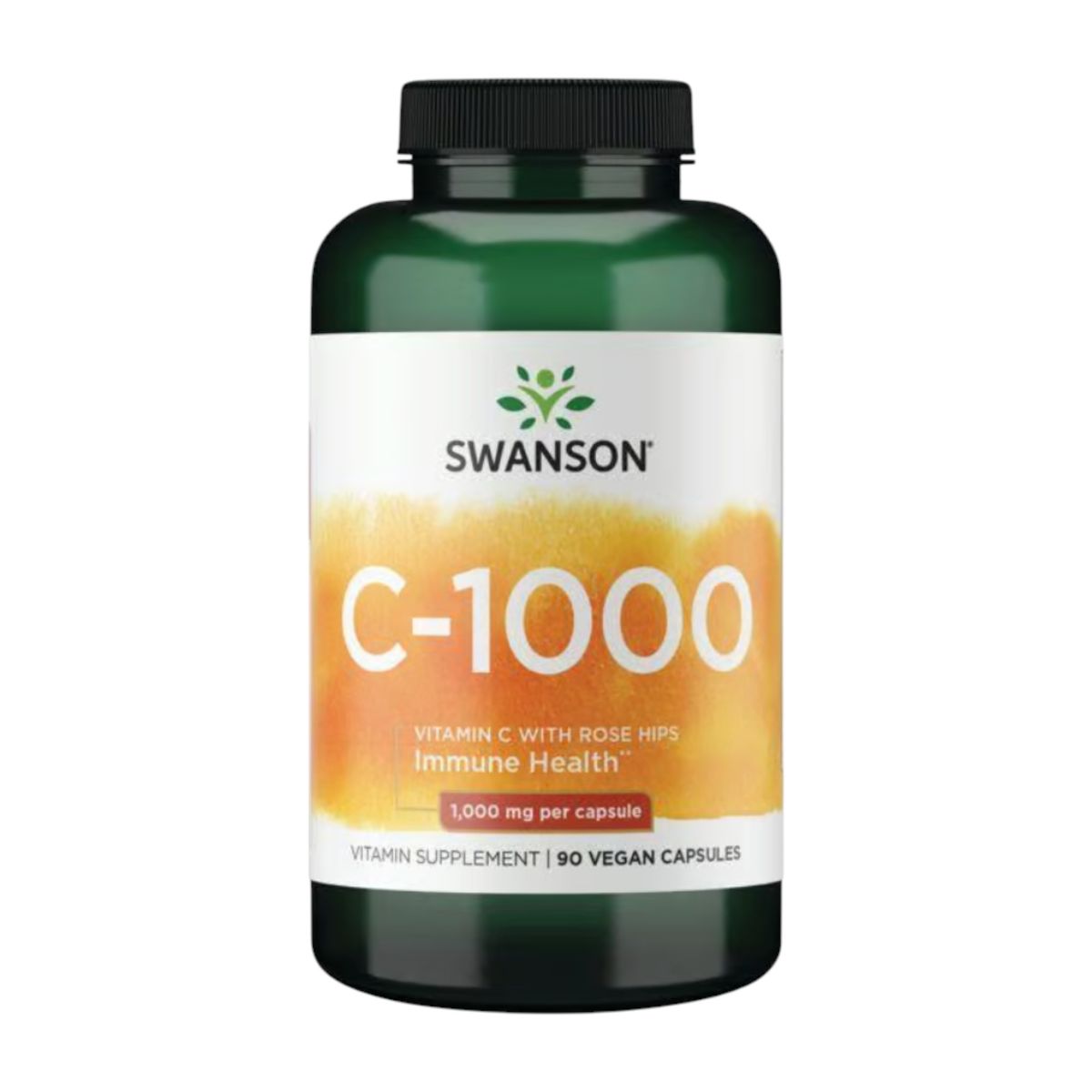 SWANSON - VITAMINA C CON ROSE HIPS 1000MG 90 CPS VEGANAS - SWANSON