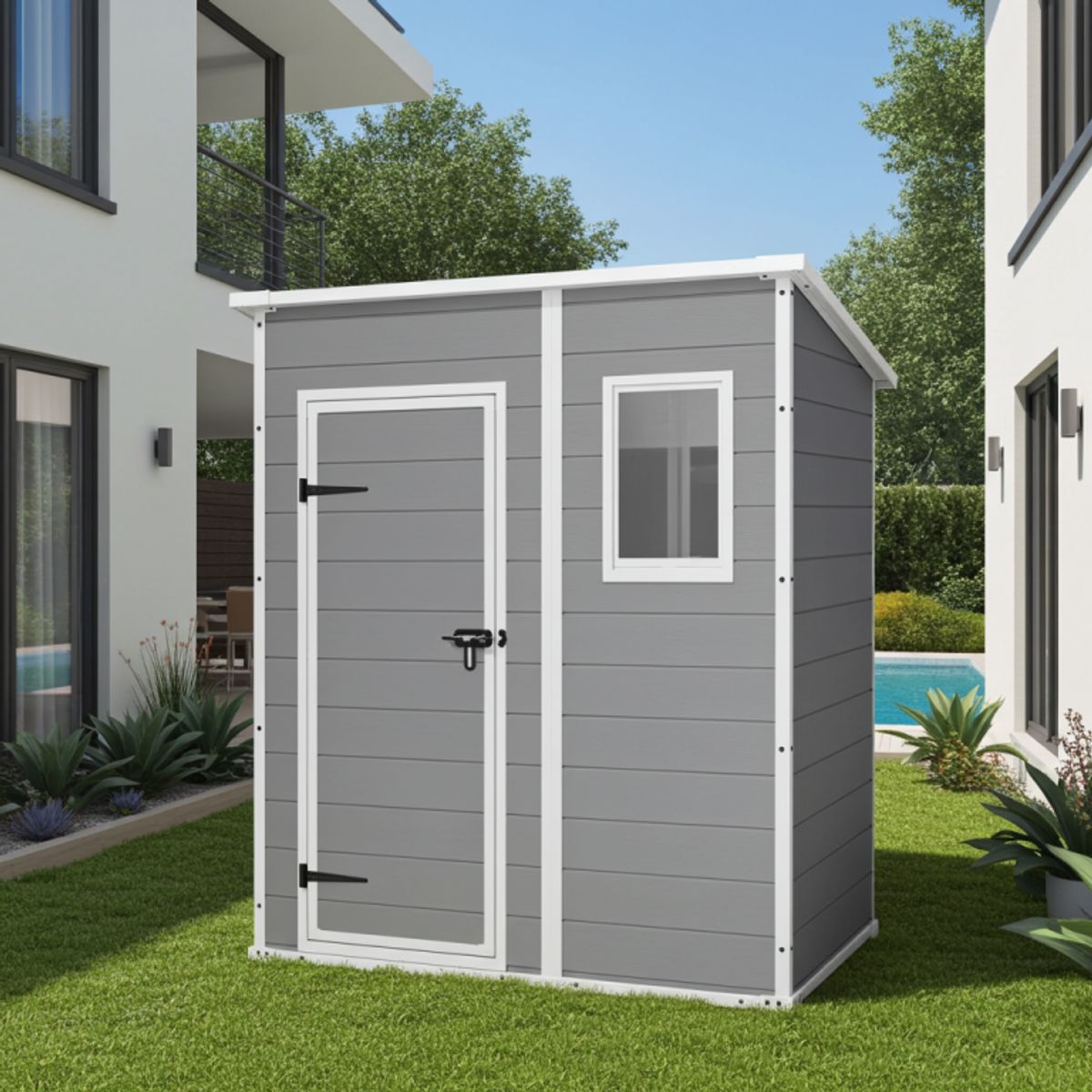 IGPRO - Bodega Jardín Plástico Gris 6x4FT / 2,3 m2