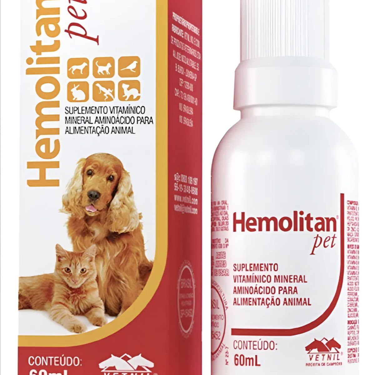 GENERICO - Hemolitan Pet 60ml Suplemento Para Perro Gato Y Aves
