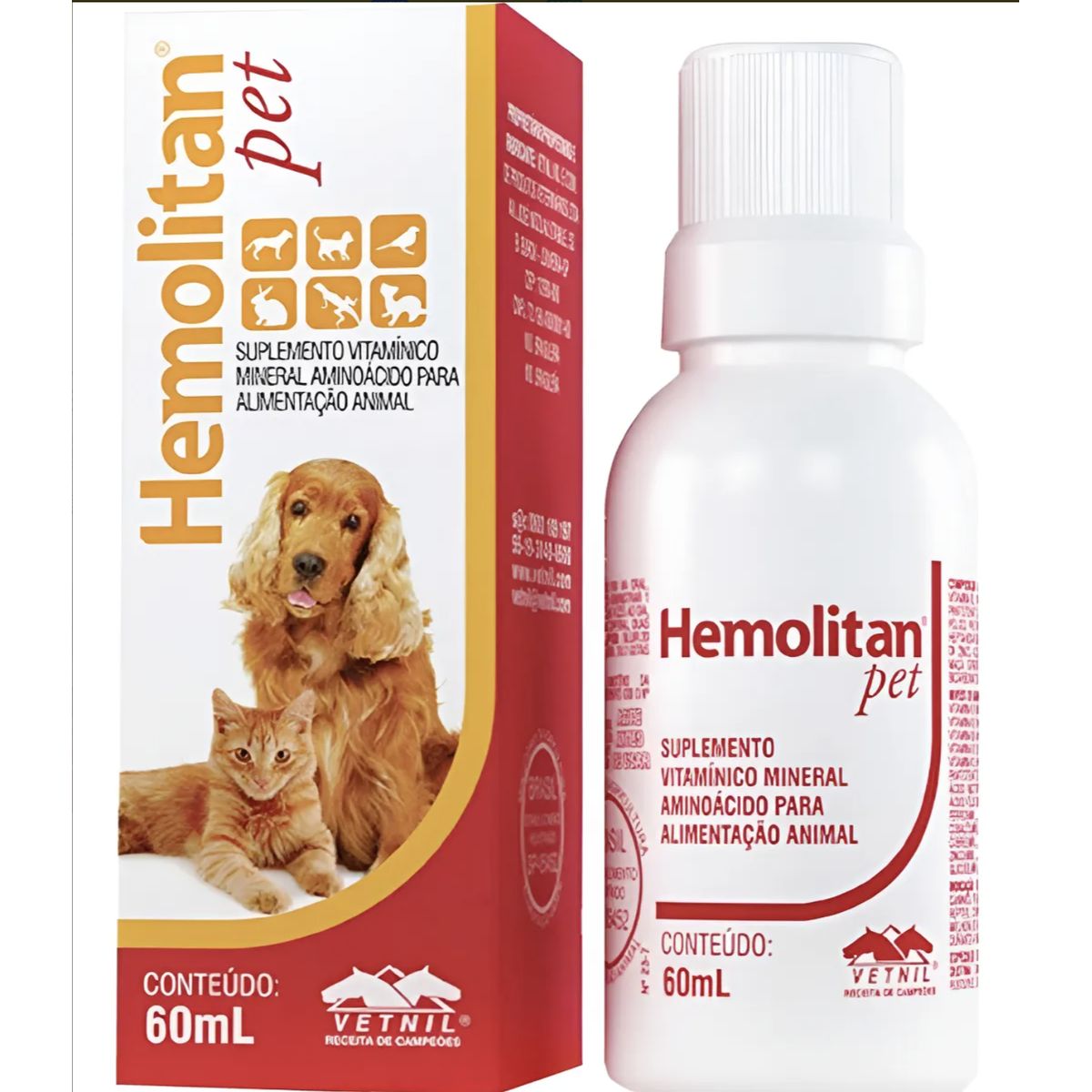 GENERICO - Hemolitan Pet 60ml Suplemento Para Perro Gato Y Aves