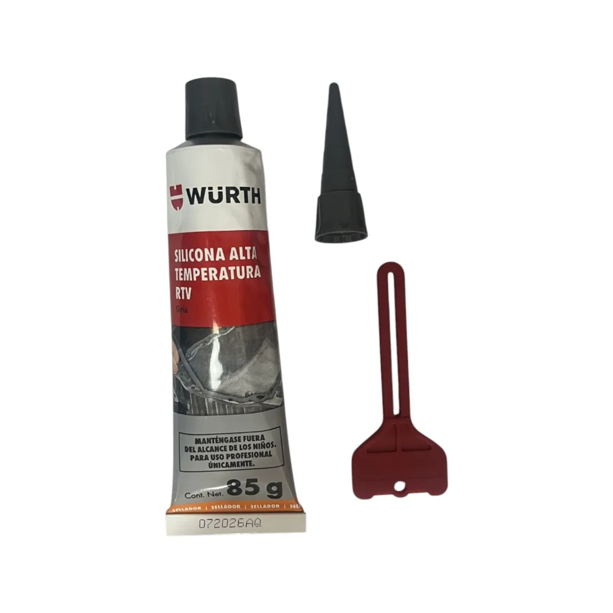 WURTH - Silicona Alta Temperatura RTV Gris 85g
