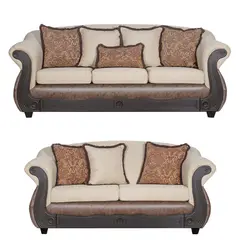 BLACK FACTORY - Juego de Living 3 2 Ashly Beige Café