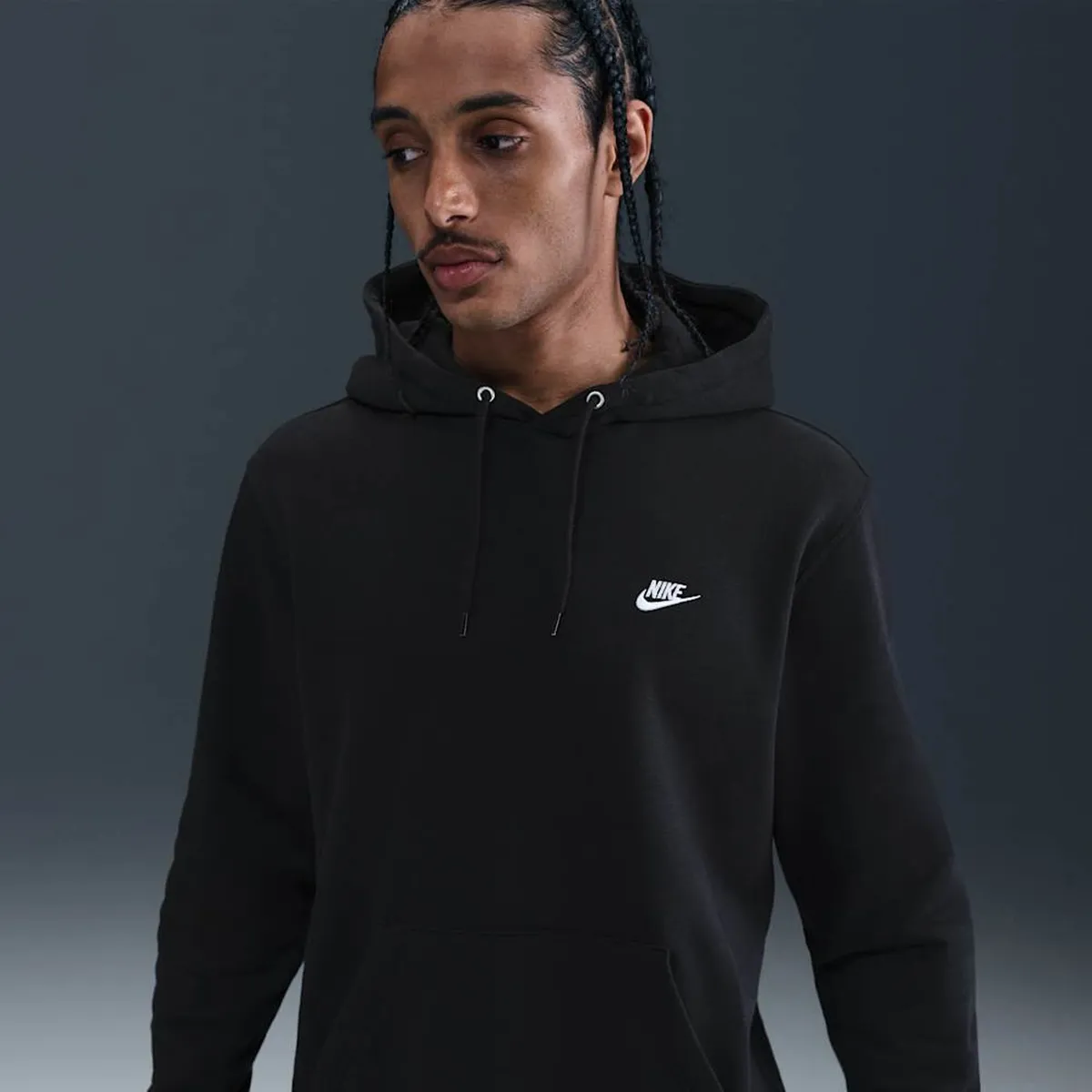 NIKE - Polerone Nike Club Negro Hombre