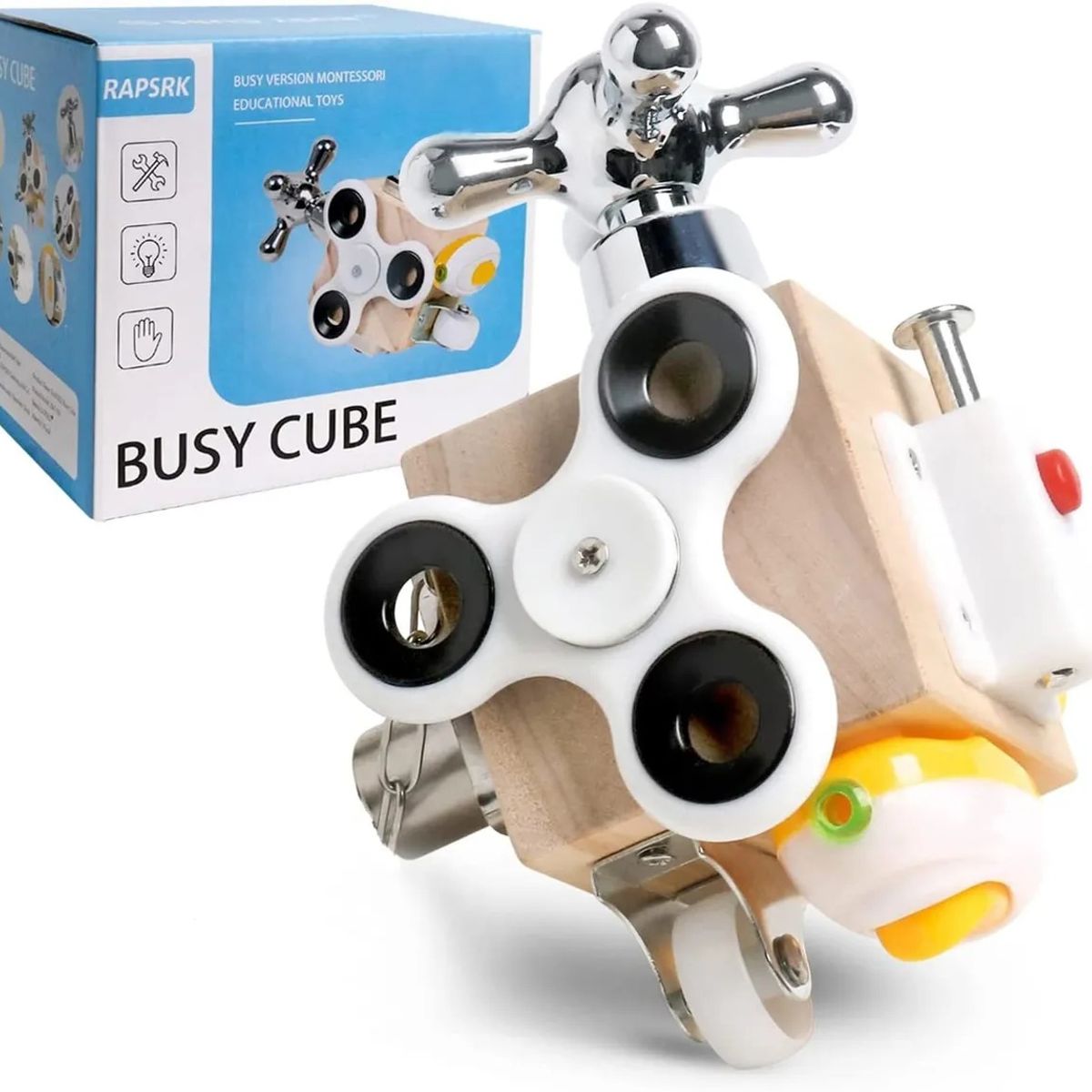 GENERICO - Cubo Didáctico Interactivo Para Bebés Con Juegos Montessori