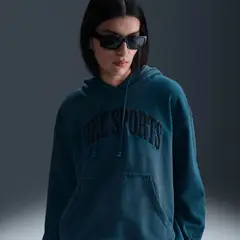 NIKE - Polerone Sportswear Phoenix Fleece Azul Mujer