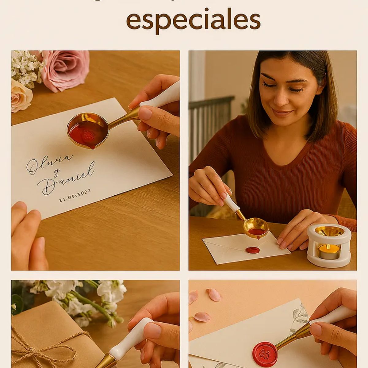 GENERICO - Kit Horno Y Cuchara Para Sello Timbre Lacre