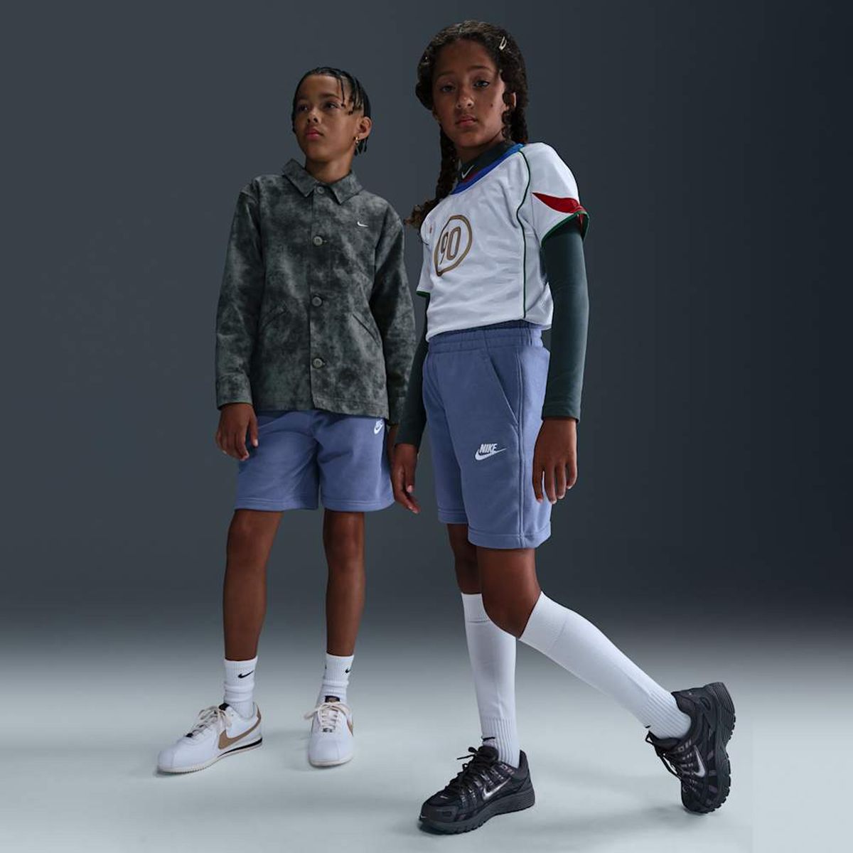 NIKE - Shorts Nike Sportswear Club Fleece Azul Niños
