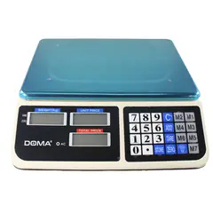 DOMA - Balanza Digital 40 kg Almacenes Recargable Inoxidable - PS
