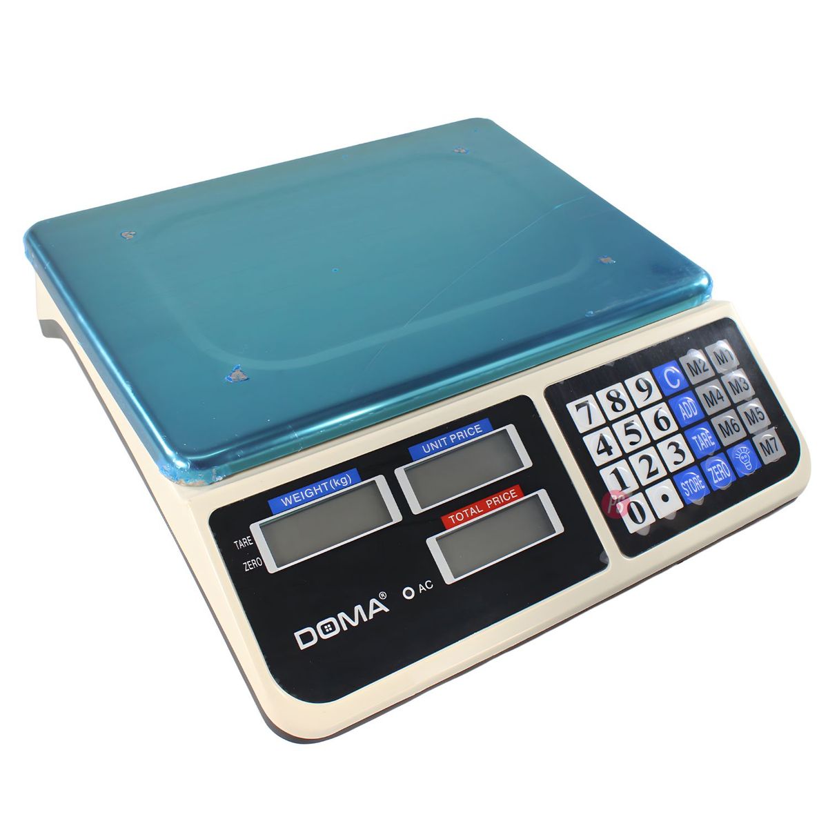 DOMA - Balanza Digital 40 kg Almacenes Recargable Inoxidable - PS