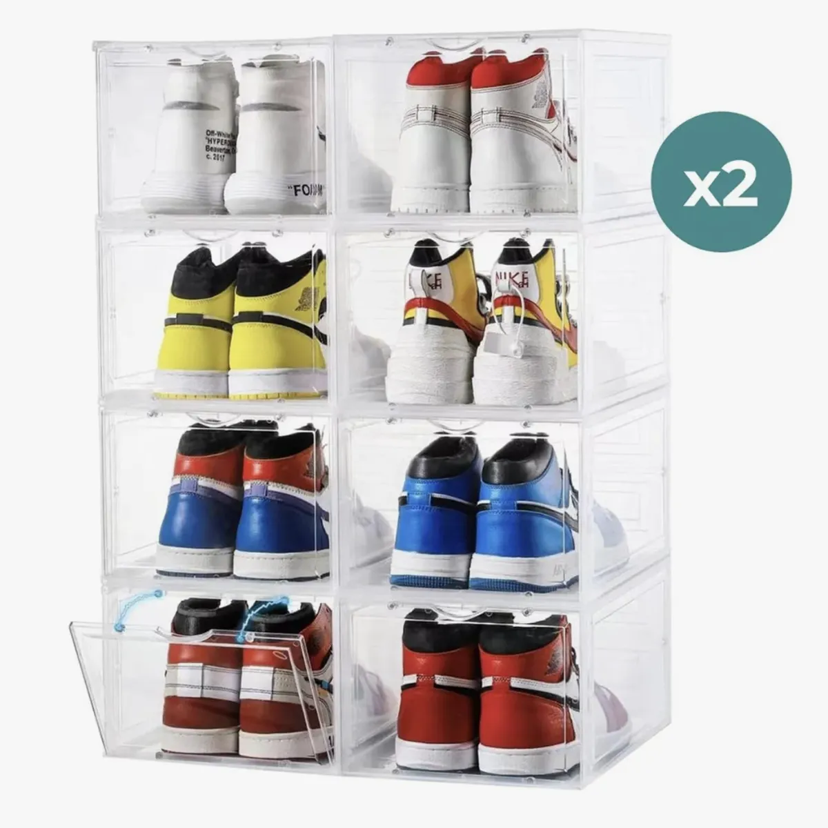 OKAY - Caja Organizadora De Zapatos Set X2 Banhaus Apilable Premium