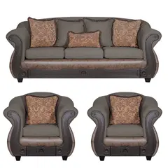 BLACK FACTORY - Juego de Living 3 1 1 Ashly Chocolate Café