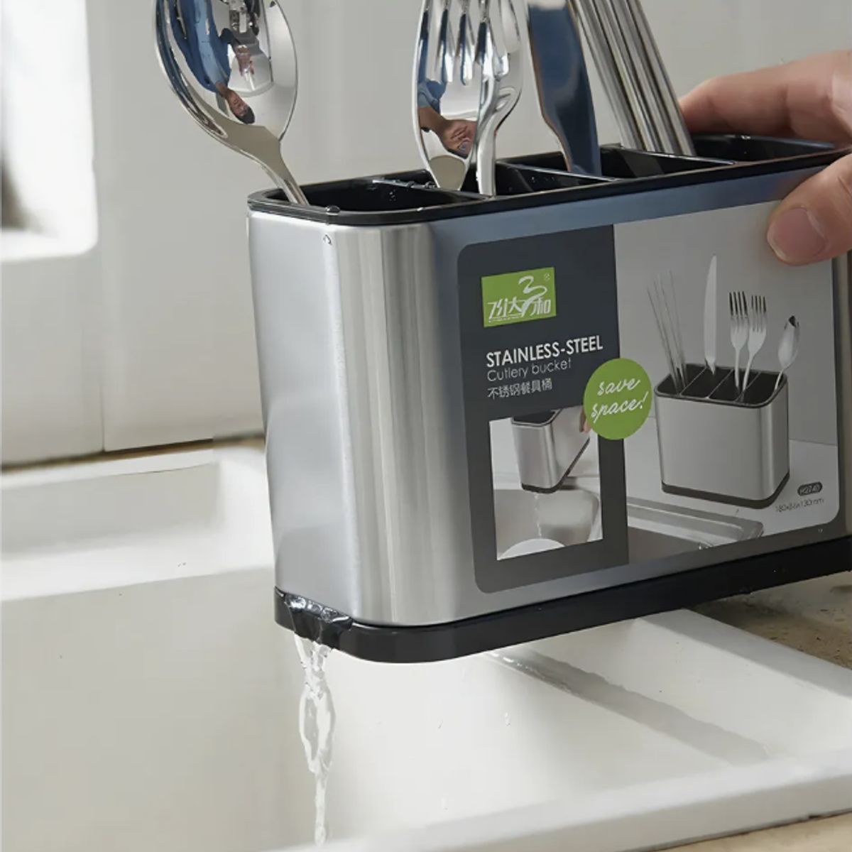 OKAY - Escurridor De Cubierto Utensilios Cocina Acero Inoxidable
