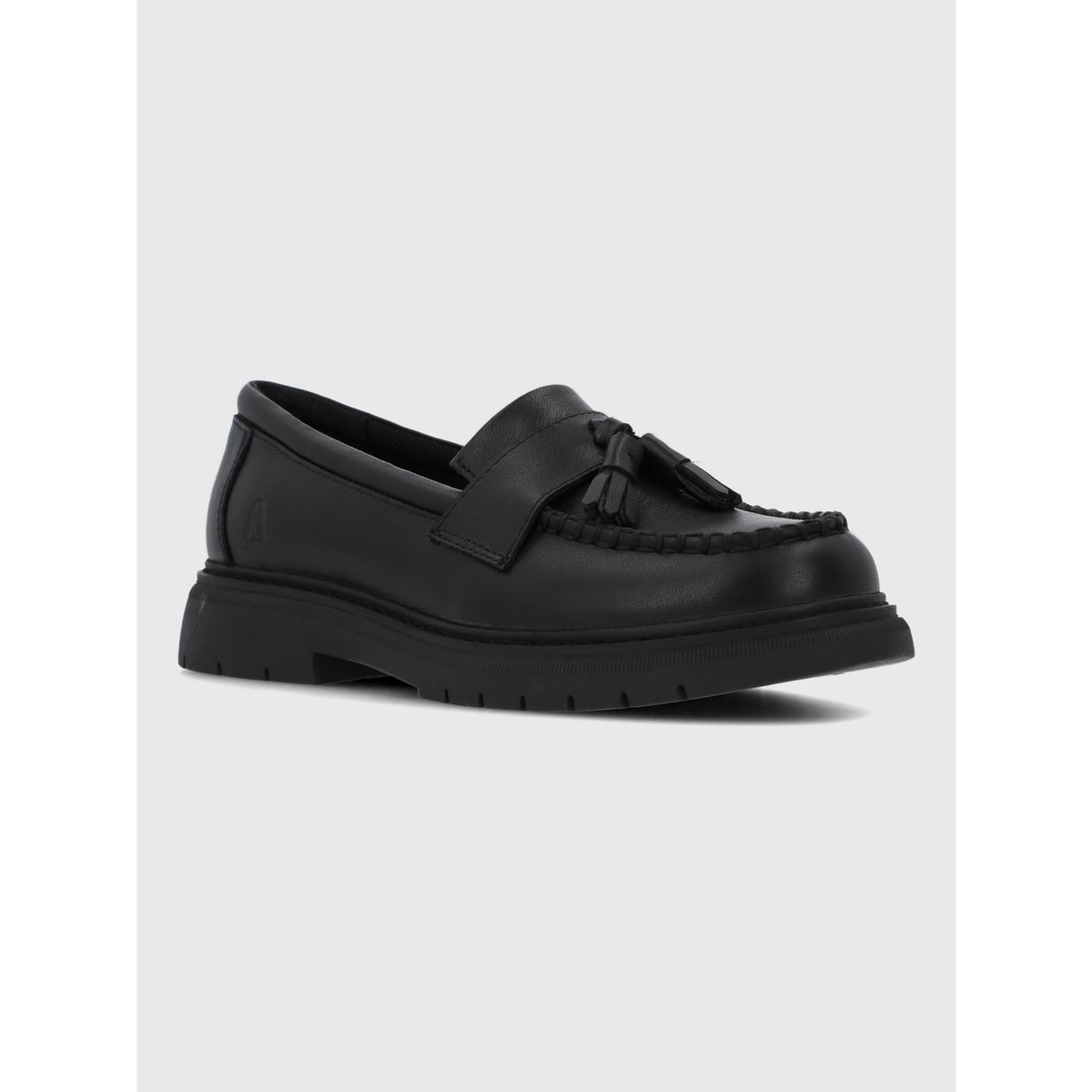 HUSH PUPPIES - Mocasin Escolar Cuero Niña Acorn Negro HUSH PUPPIES