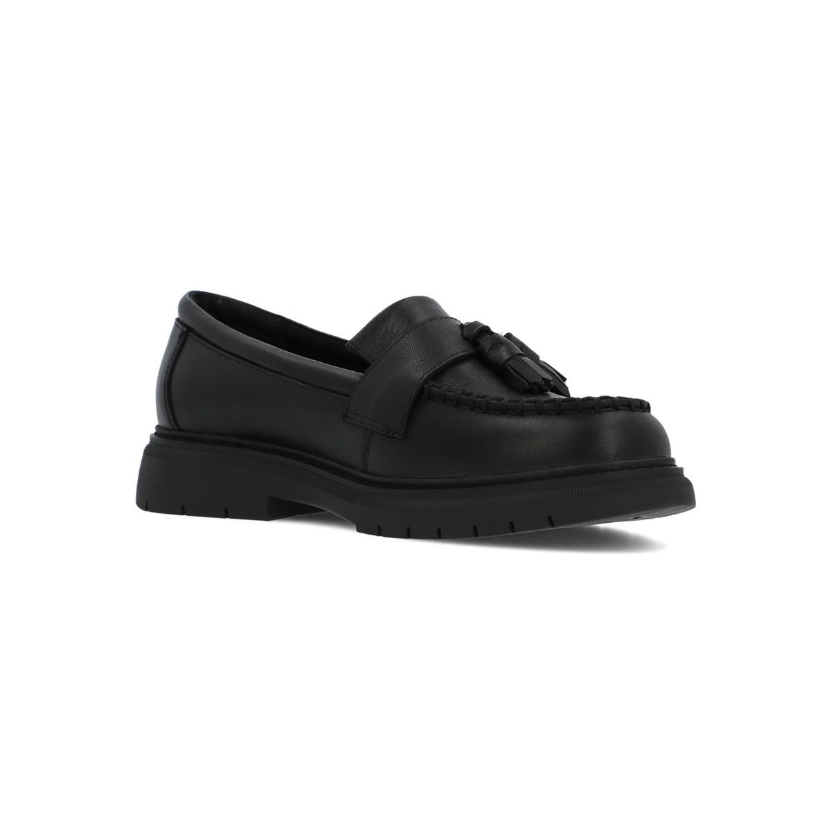 HUSH PUPPIES - Mocasin Escolar Cuero Niña Acorn Negro HUSH PUPPIES