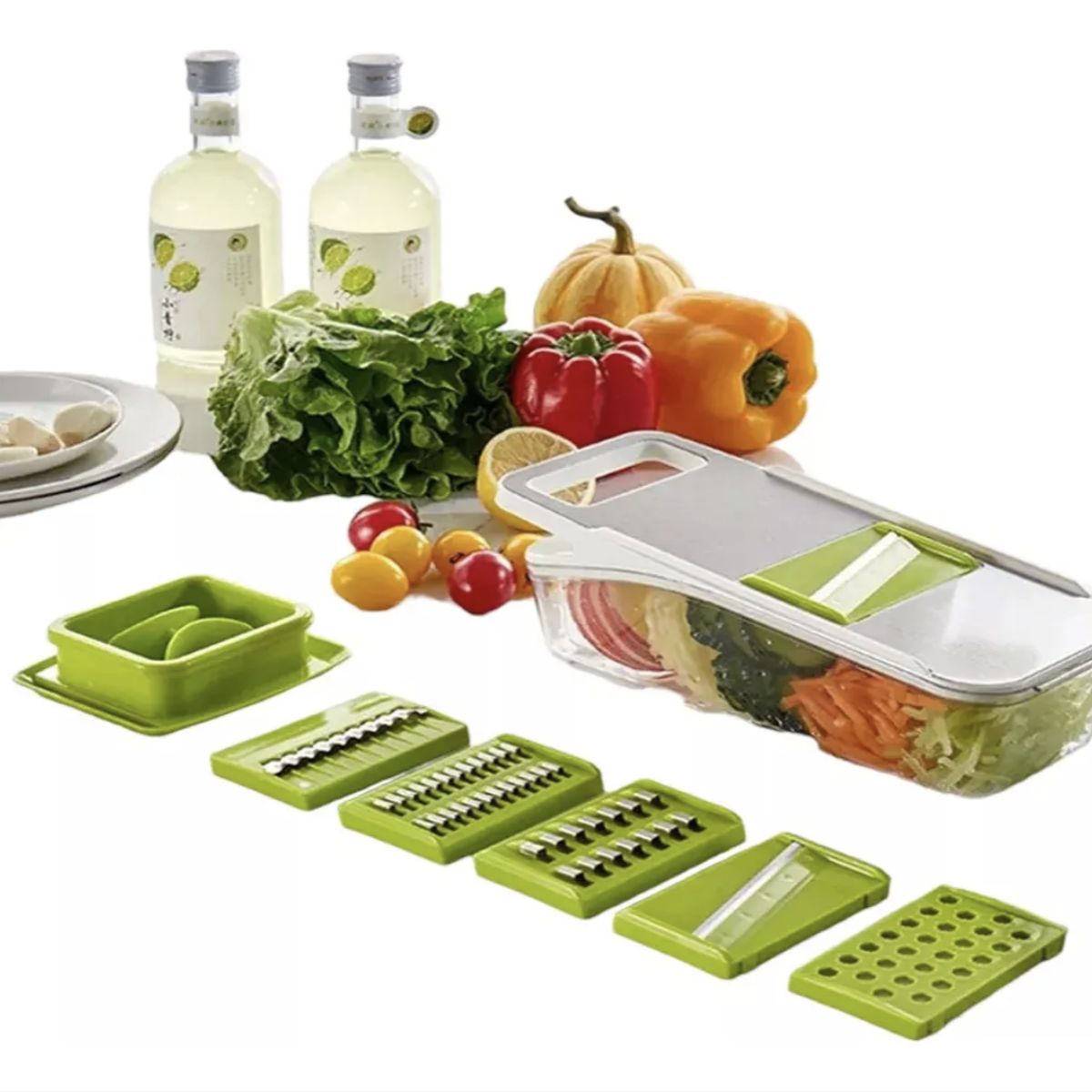 OKAY - Picador Rallador Cortador Multiuso Frutas Verduras Vegetales