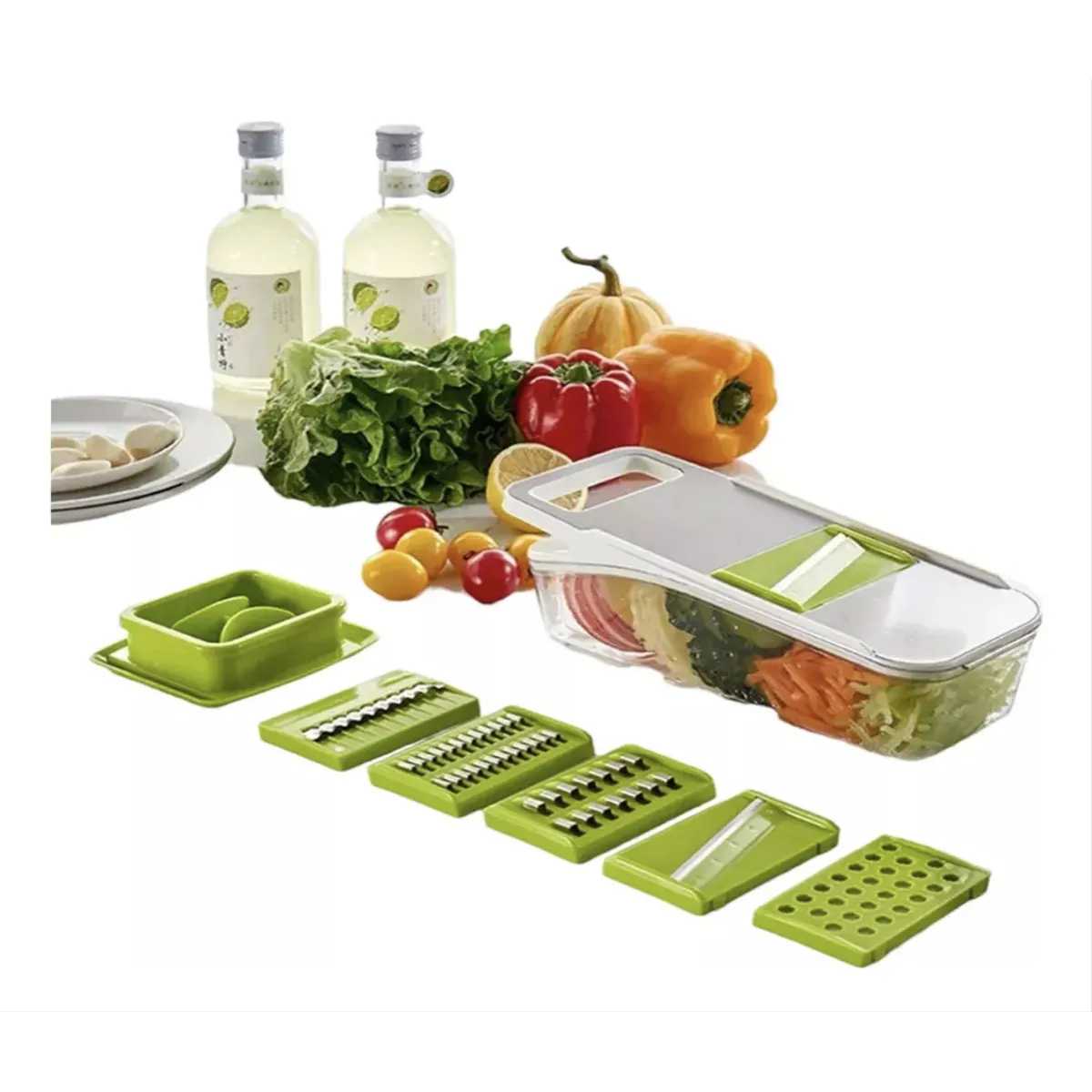 OKAY - Picador Rallador Cortador Multiuso Frutas Verduras Vegetales