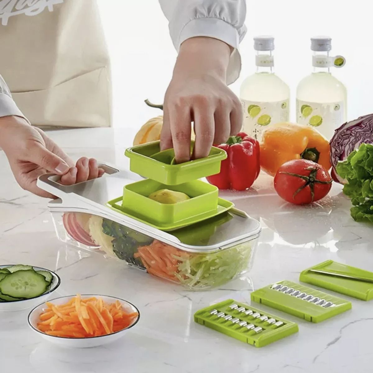 OKAY - Picador Rallador Cortador Multiuso Frutas Verduras Vegetales