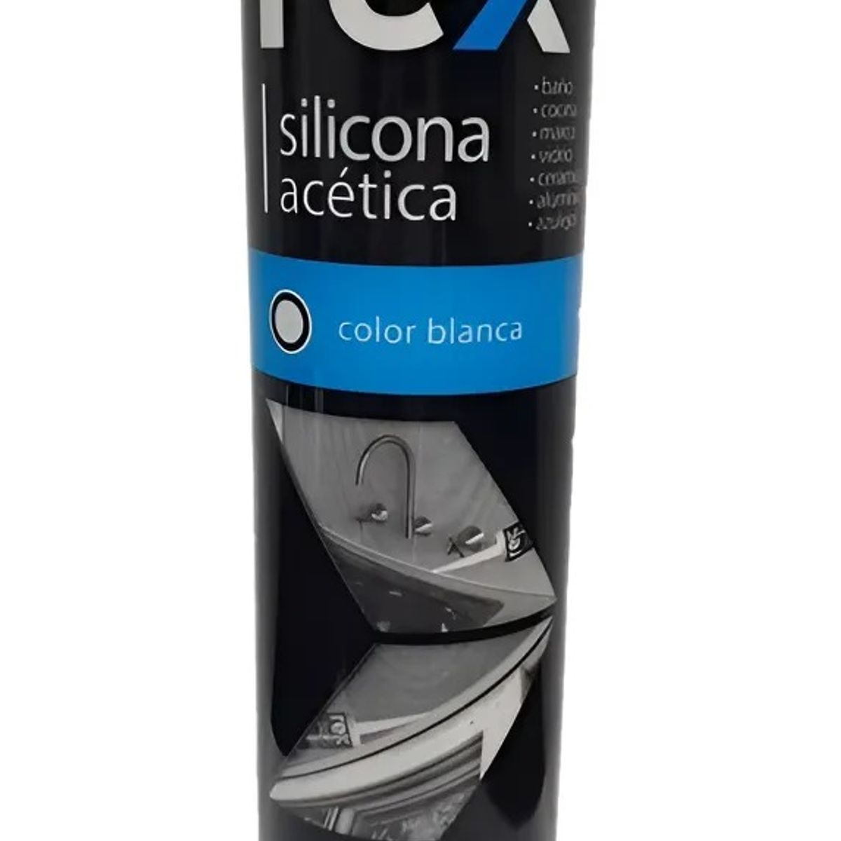GENERICO - Pack 12 Silicona Rex Acética Blanca Fungicida 300ml