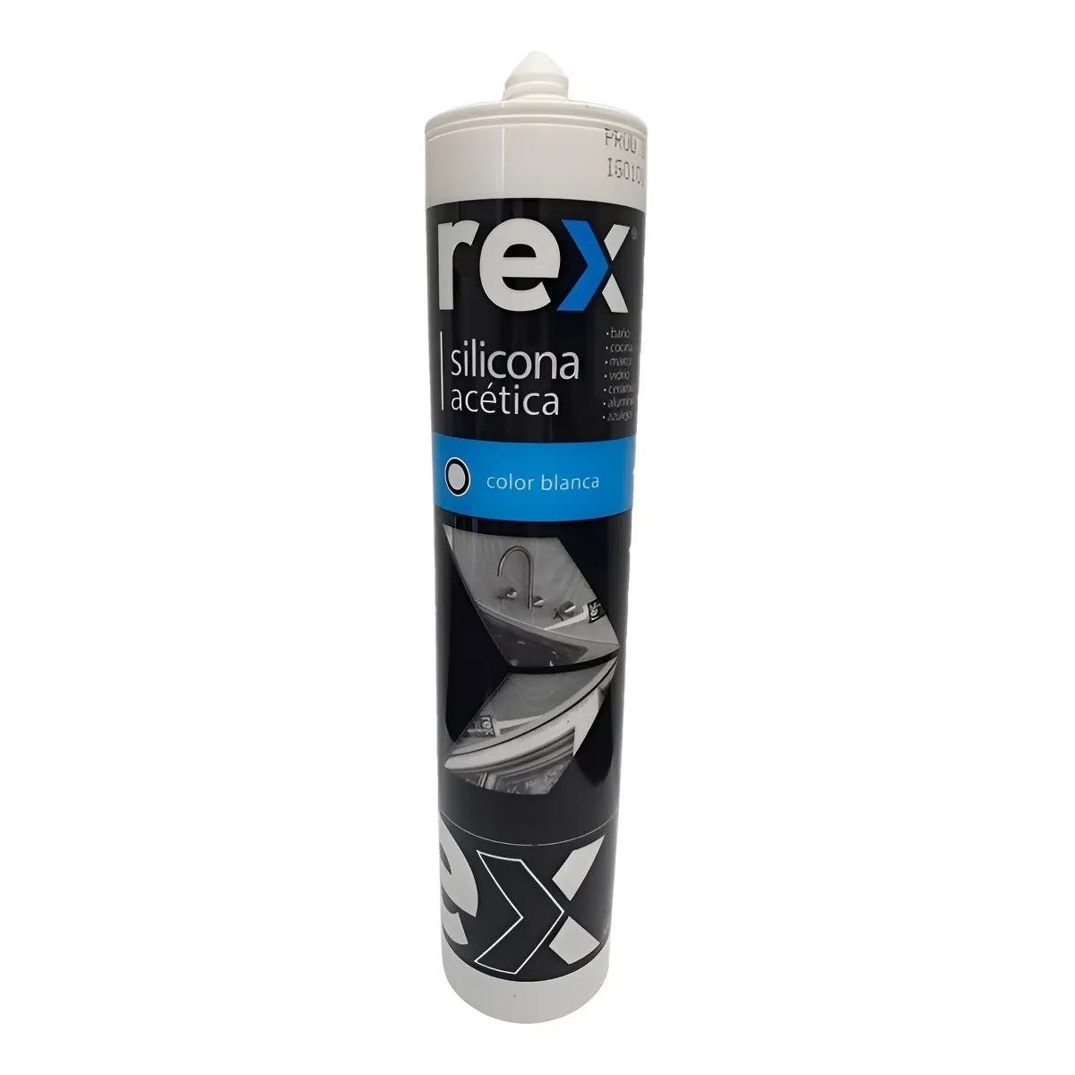 GENERICO - Pack 12 Silicona Rex Acética Blanca Fungicida 300ml