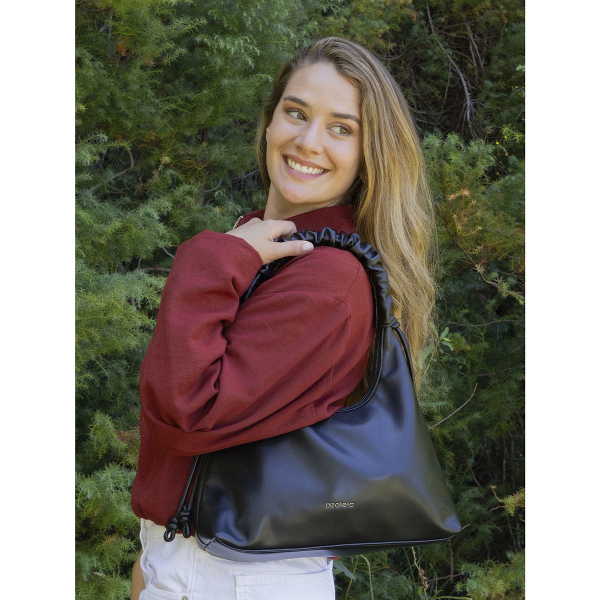 AZALEIA - Cartera Mujer Sarah Hobo Negro AZALEIA