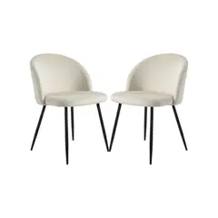 HABITA2 CHILE - Pack 2 Silla de comedor Nordic Felpa Black