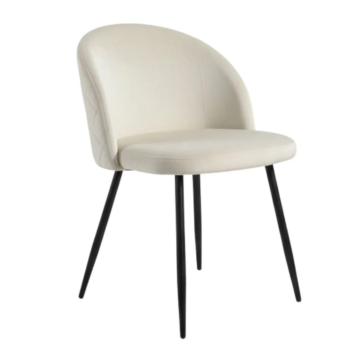 HABITA2 CHILE - Pack 2 Silla de comedor Nordic Felpa Black