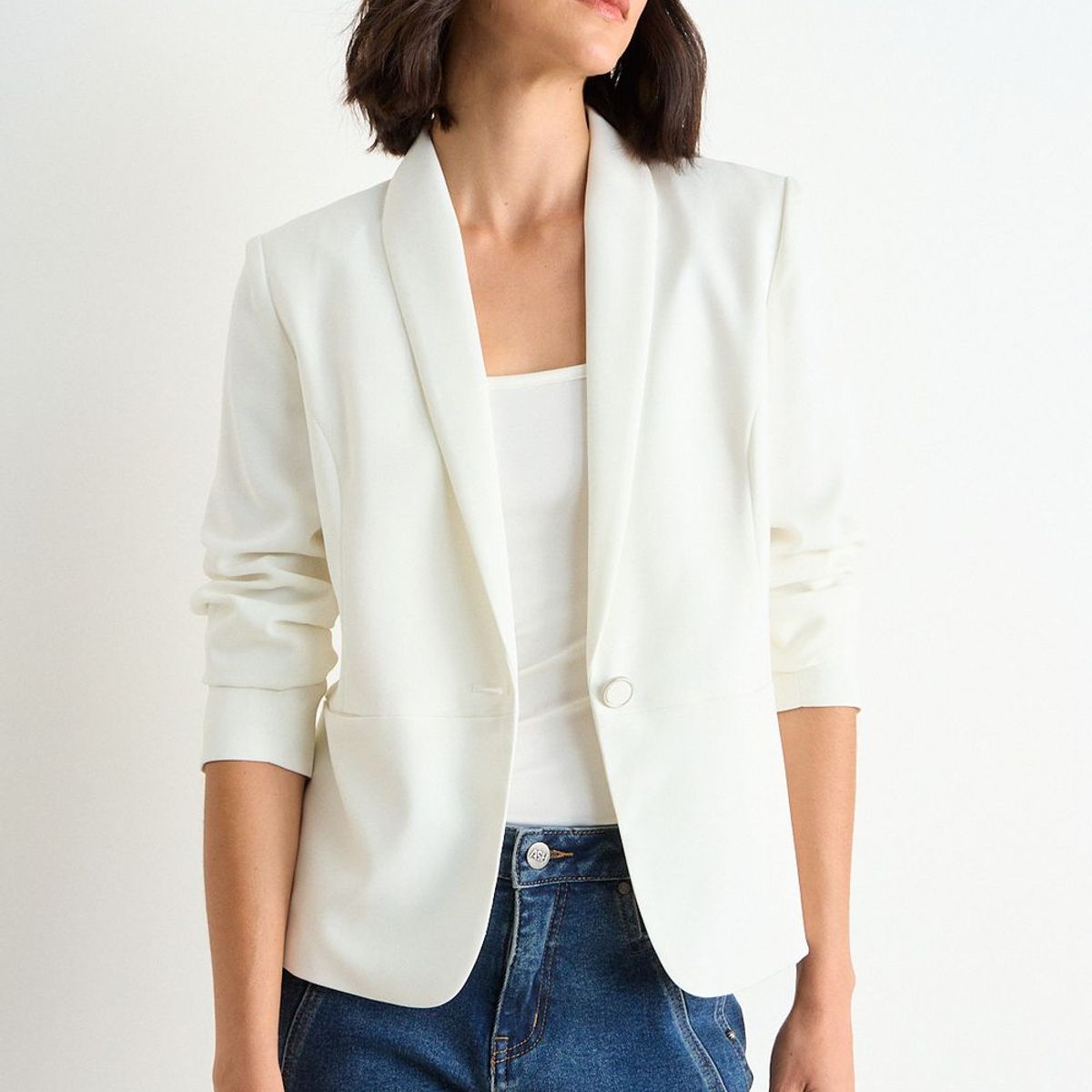ASH - Blazer Manga Larga Mujer Crudo Ash