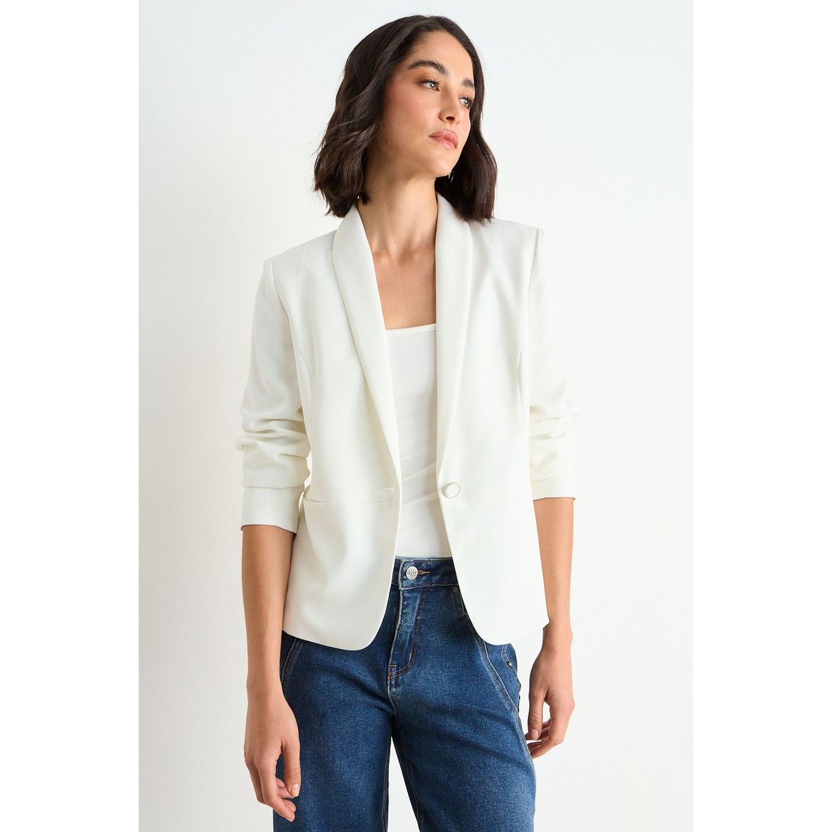 ASH - Blazer Manga Larga Mujer Crudo Ash