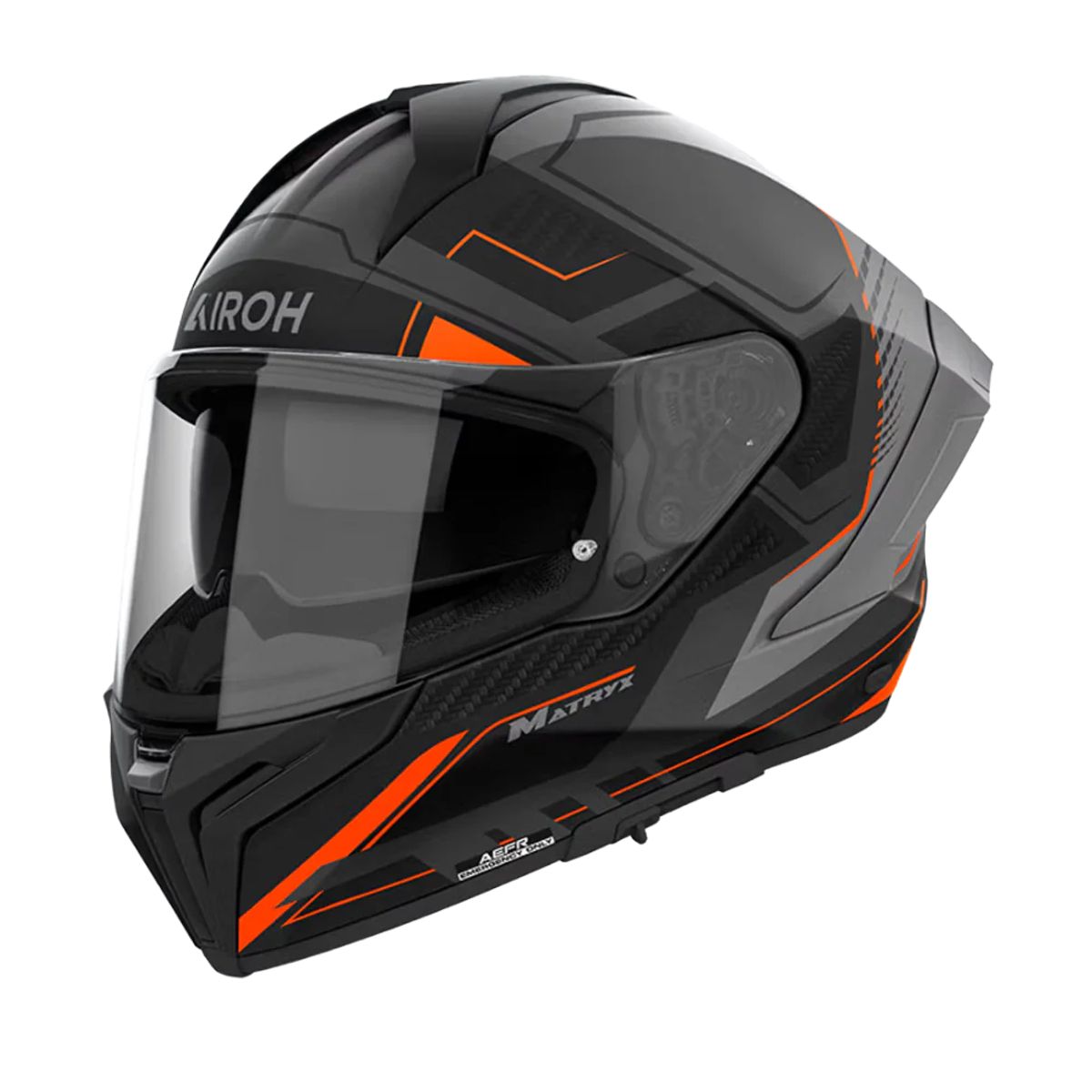 AIROH - Casco para moto Airoh Matryx Rocket Naranjo Mate