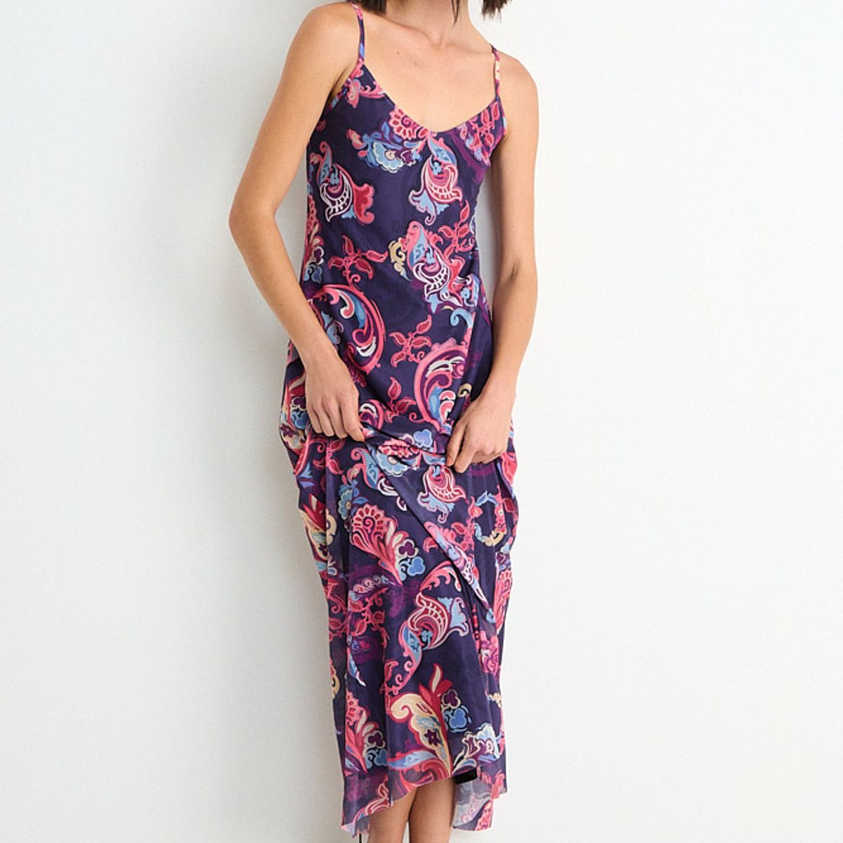 ASH - Vestido Fantasia Largo Mujer Morado Ash