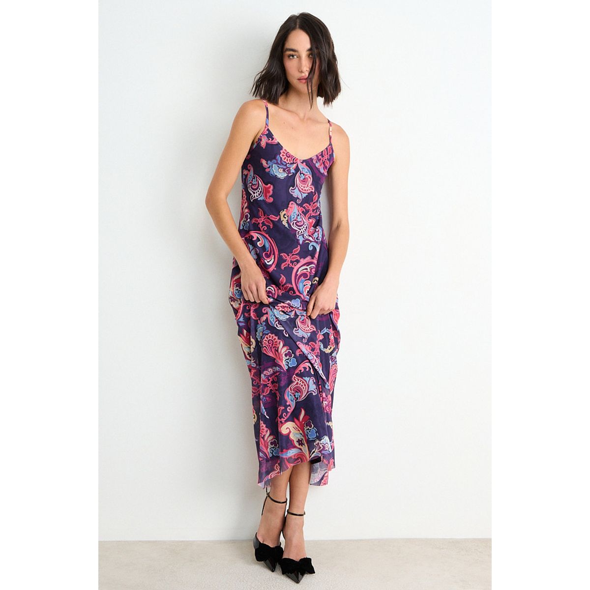 ASH - Vestido Fantasia Largo Mujer Morado Ash