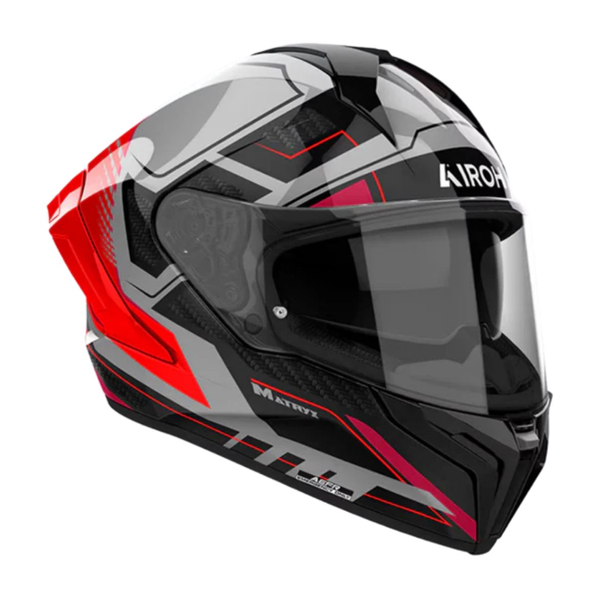 AIROH - Casco para moto Airoh Matryx Rocket Rojo Brillo