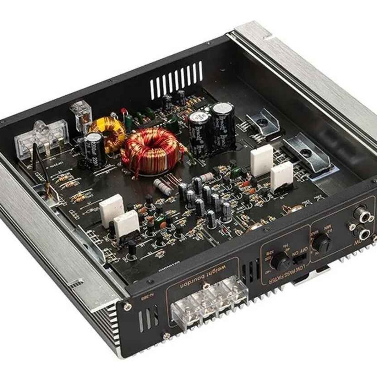 GENERICO - Amplificador Auto Estéreo Audio 2 Canales 2200w 12v Plateado