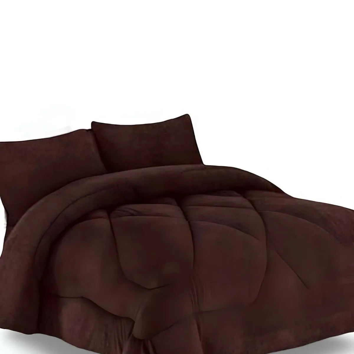 GENERICO - COBERTOR ELEGANTE DE INVIERNO UNICOLOR PLUSH CON CHIPORRO PLAZA Y MEDIA S51