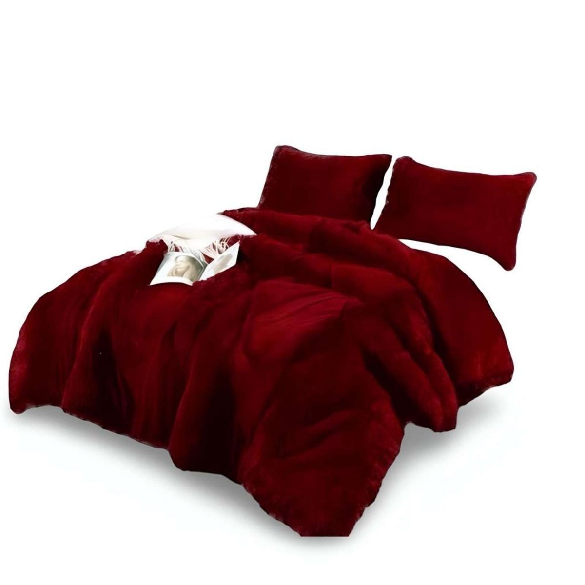 GENERICO - COBERTOR ELEGANTE CHIPORRO UNICOLOR PELUDO DE INVIERNO PLAZA Y MEDIA S62