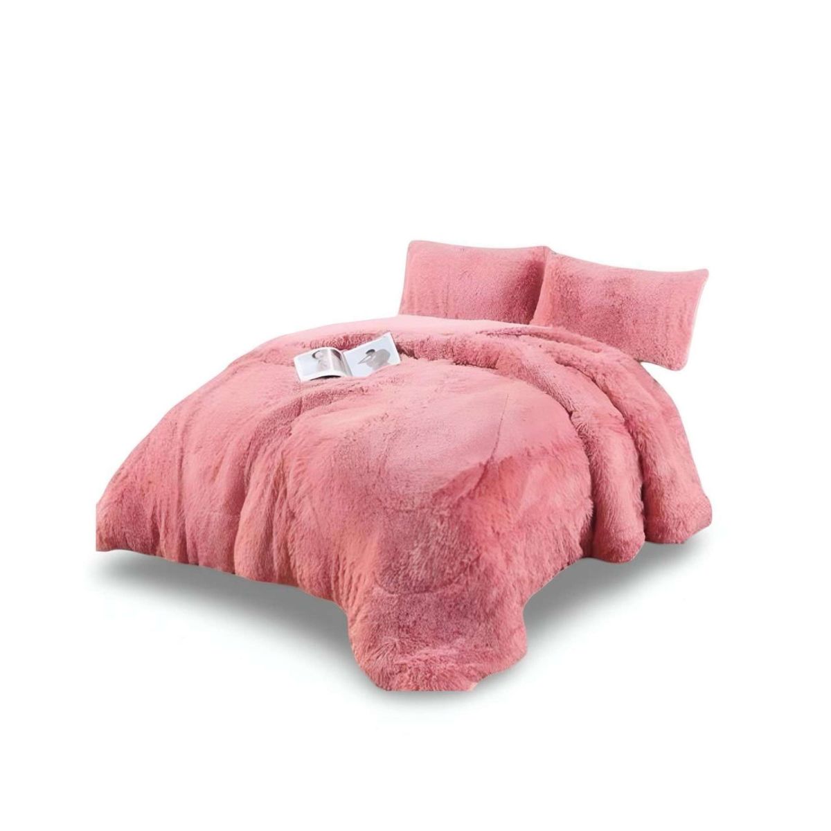 GENERICO - COBERTOR ELEGANTE CHIPORRO UNICOLOR PELUDO DE INVIERNO PLAZA Y MEDIA S63