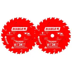 DIABLO - Pack 2 Discos Sierra Circular 6 1/2 24 Dientes