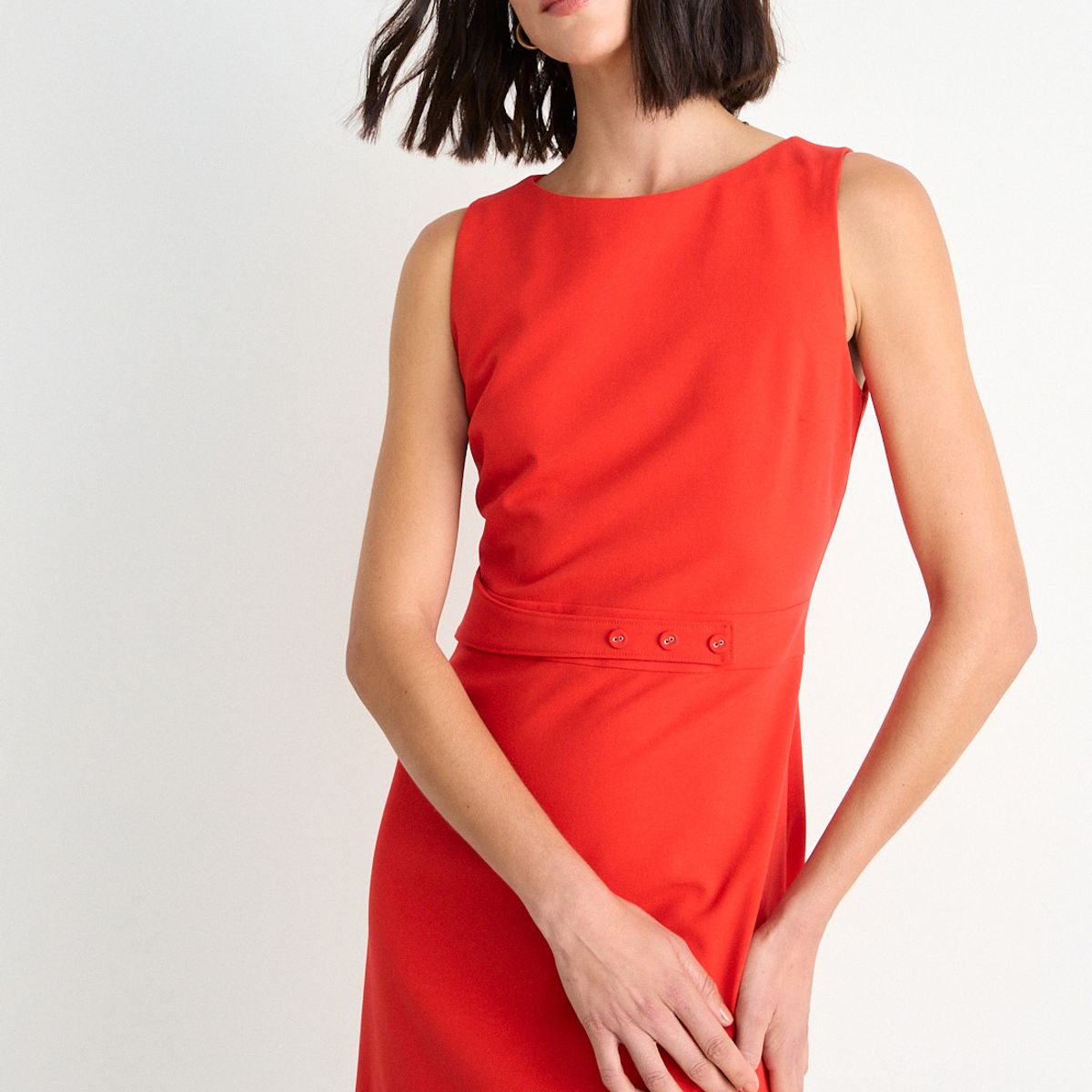ASH - Vestido Liso Corto Mujer Rojo Ash