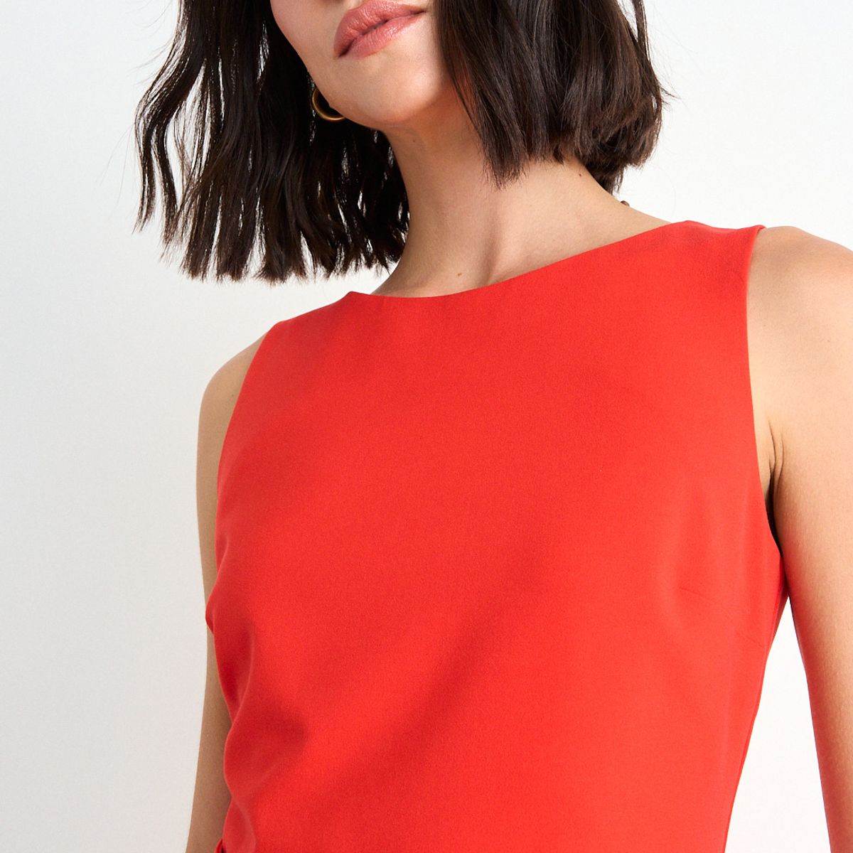 ASH - Vestido Liso Corto Mujer Rojo Ash