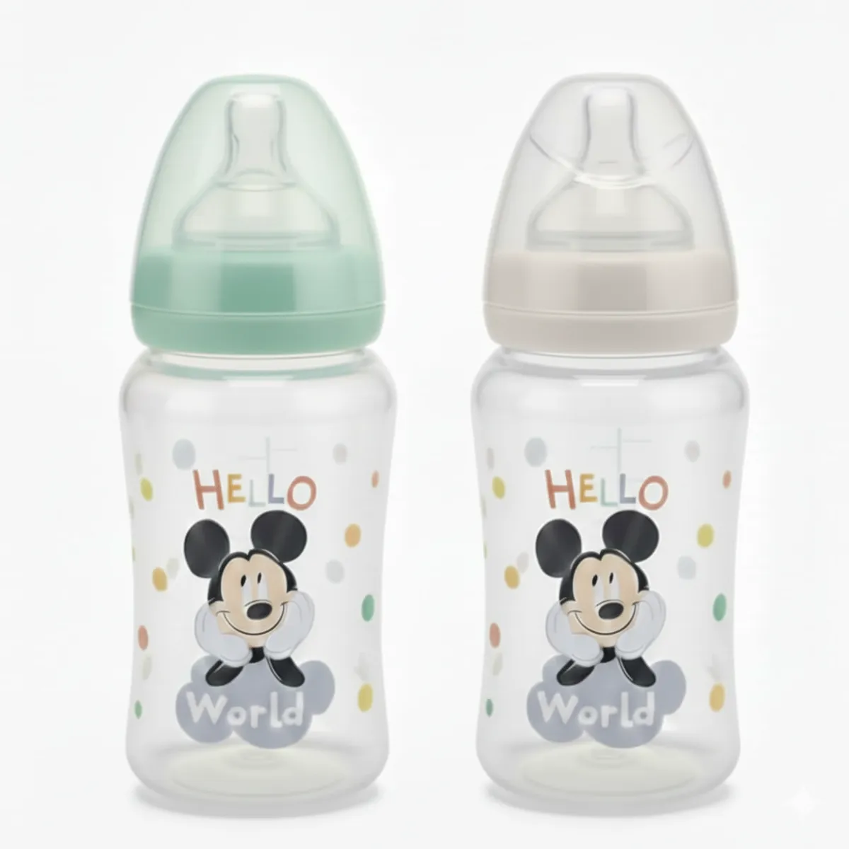 DISNEY - Set 2 Mamaderas Boca Ancha Disney 240ml 0M+ Rosado