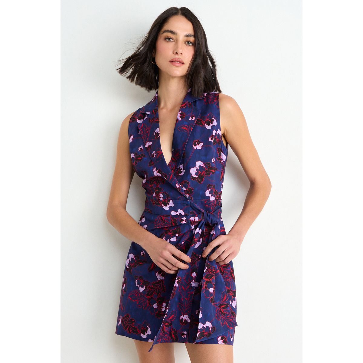 ASH - Enterito Skort Sin Mangas Mujer Azul Ash