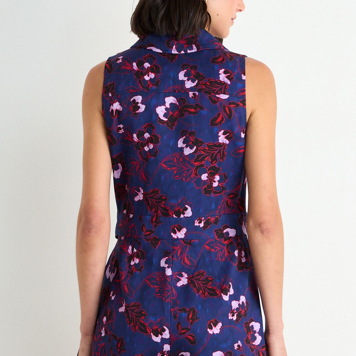 ASH - Enterito Skort Sin Mangas Mujer Azul Ash