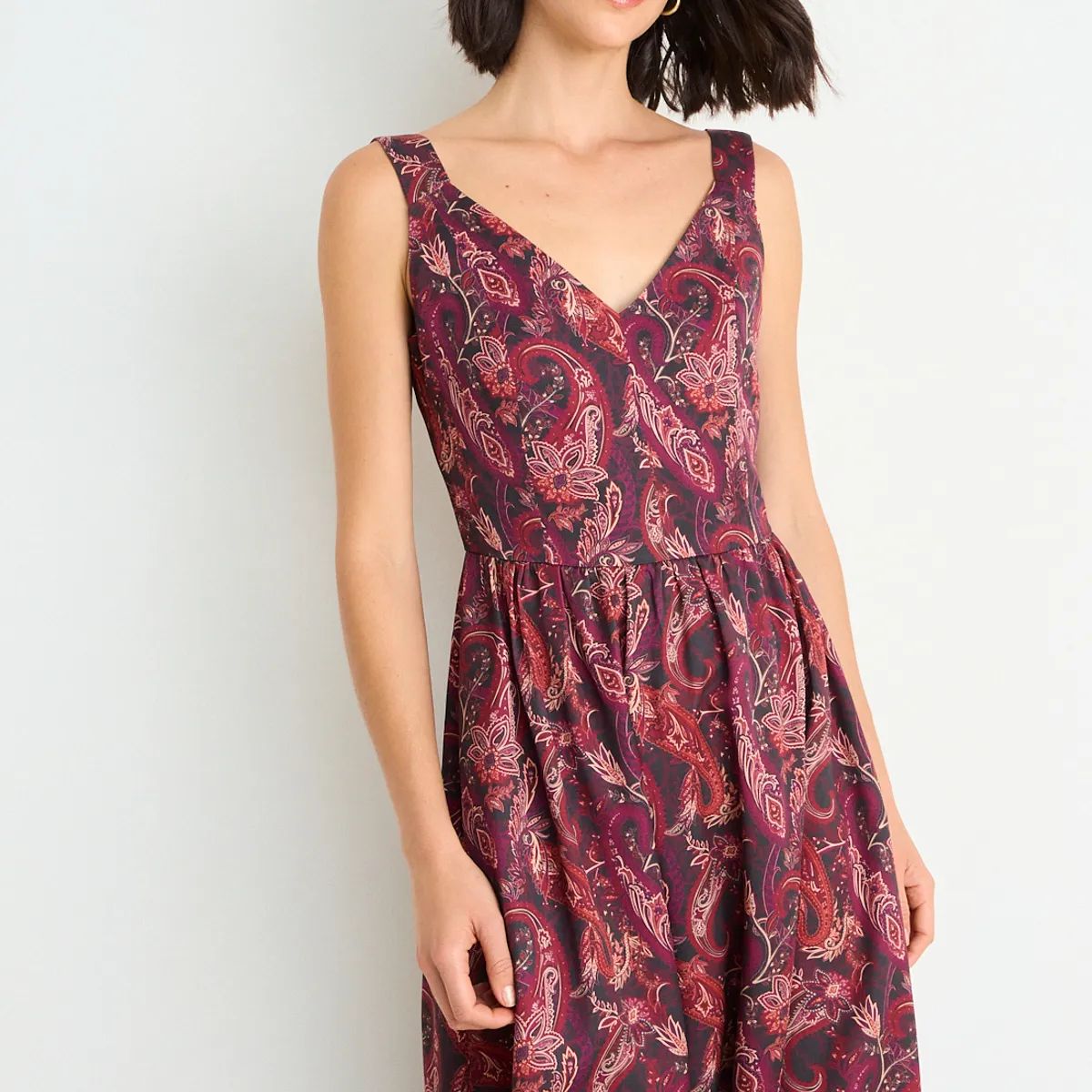 ASH - Vestido Fantasia Sin Mangas Mujer Burdeos Ash