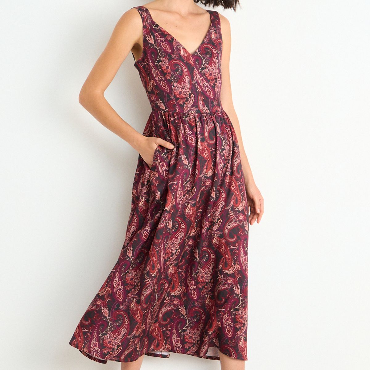 ASH - Vestido Fantasia Sin Mangas Mujer Burdeos Ash