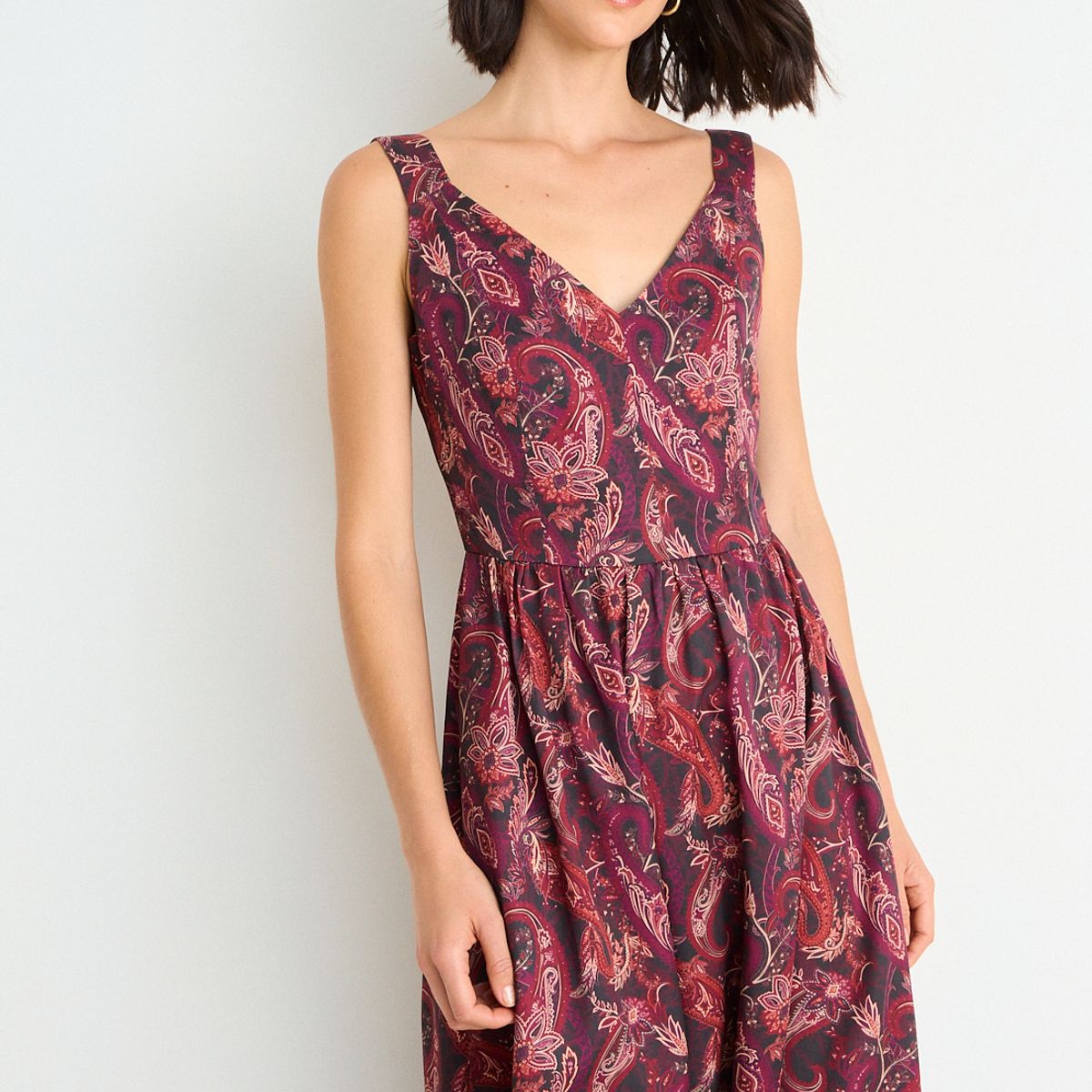 ASH - Vestido Fantasia Sin Mangas Mujer Burdeos Ash